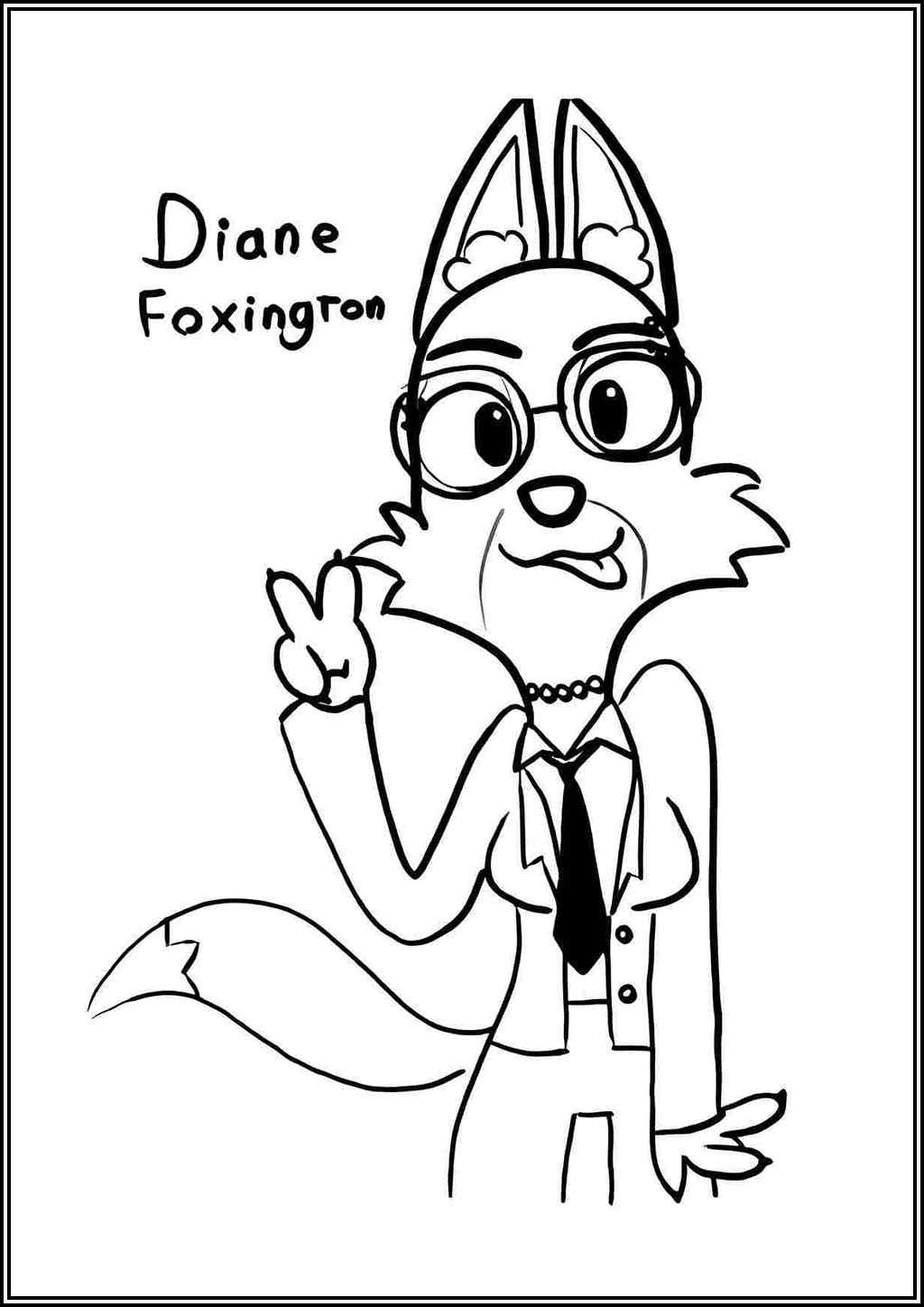 Diane Foxington Coloring