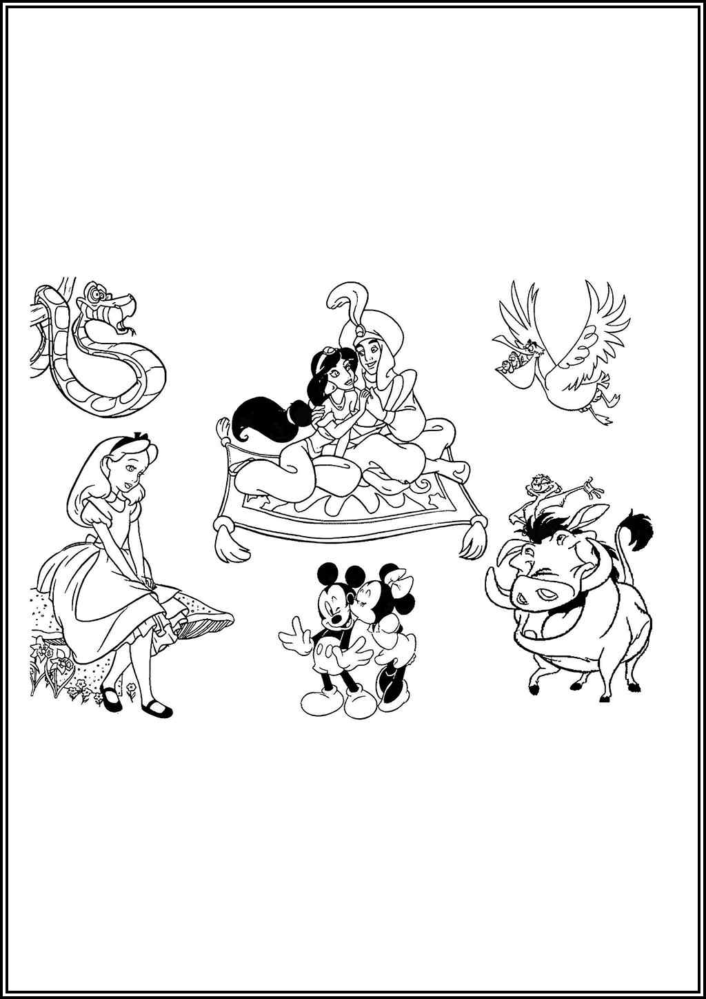 Disney Characters Coloring