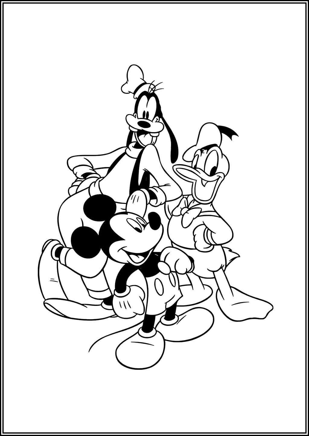 Disney Mickey Goofy And Donald Coloring