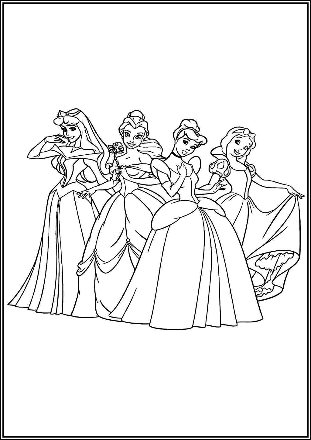 Disney Princesses To Print Coloring