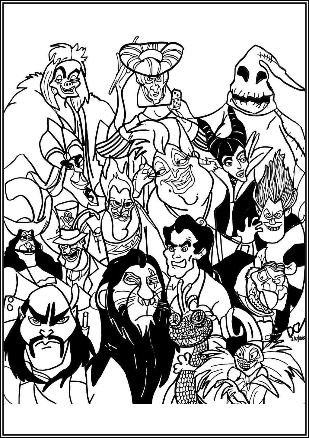 Disney Villains Coloring