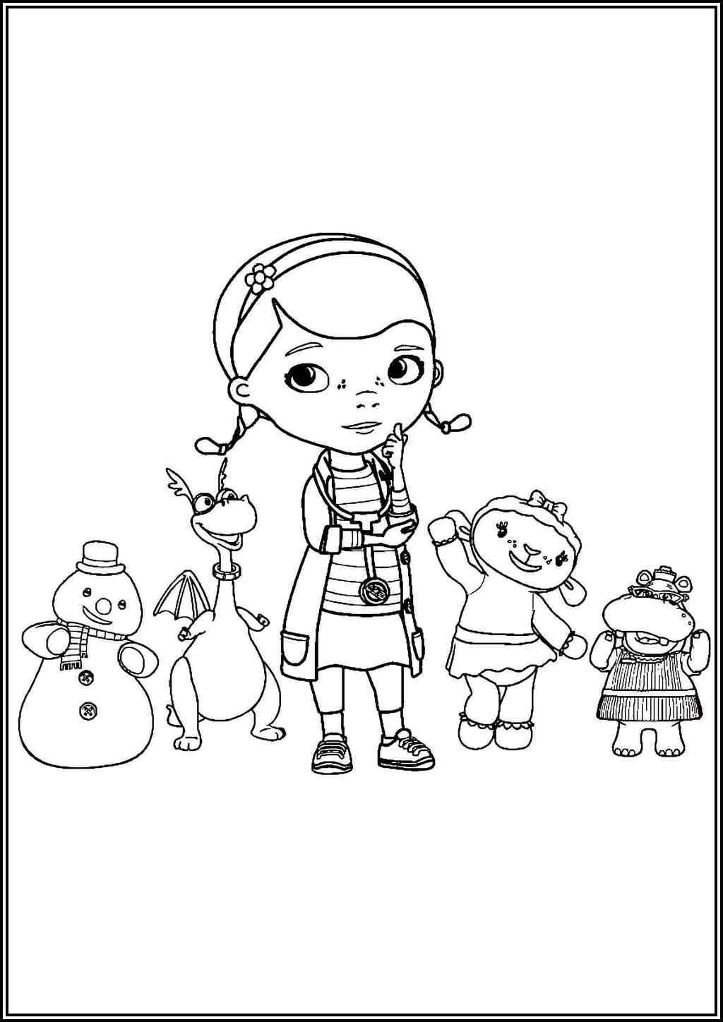 Doc Mcstuffins And Friends Coloring