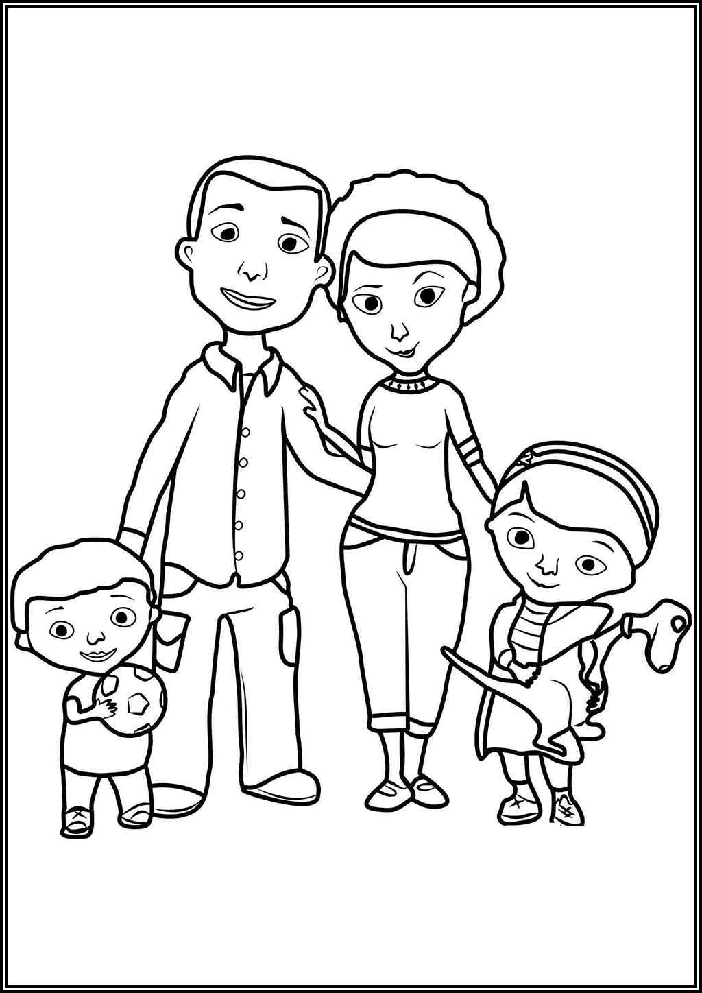 Doc Mcstuffins Family Coloring