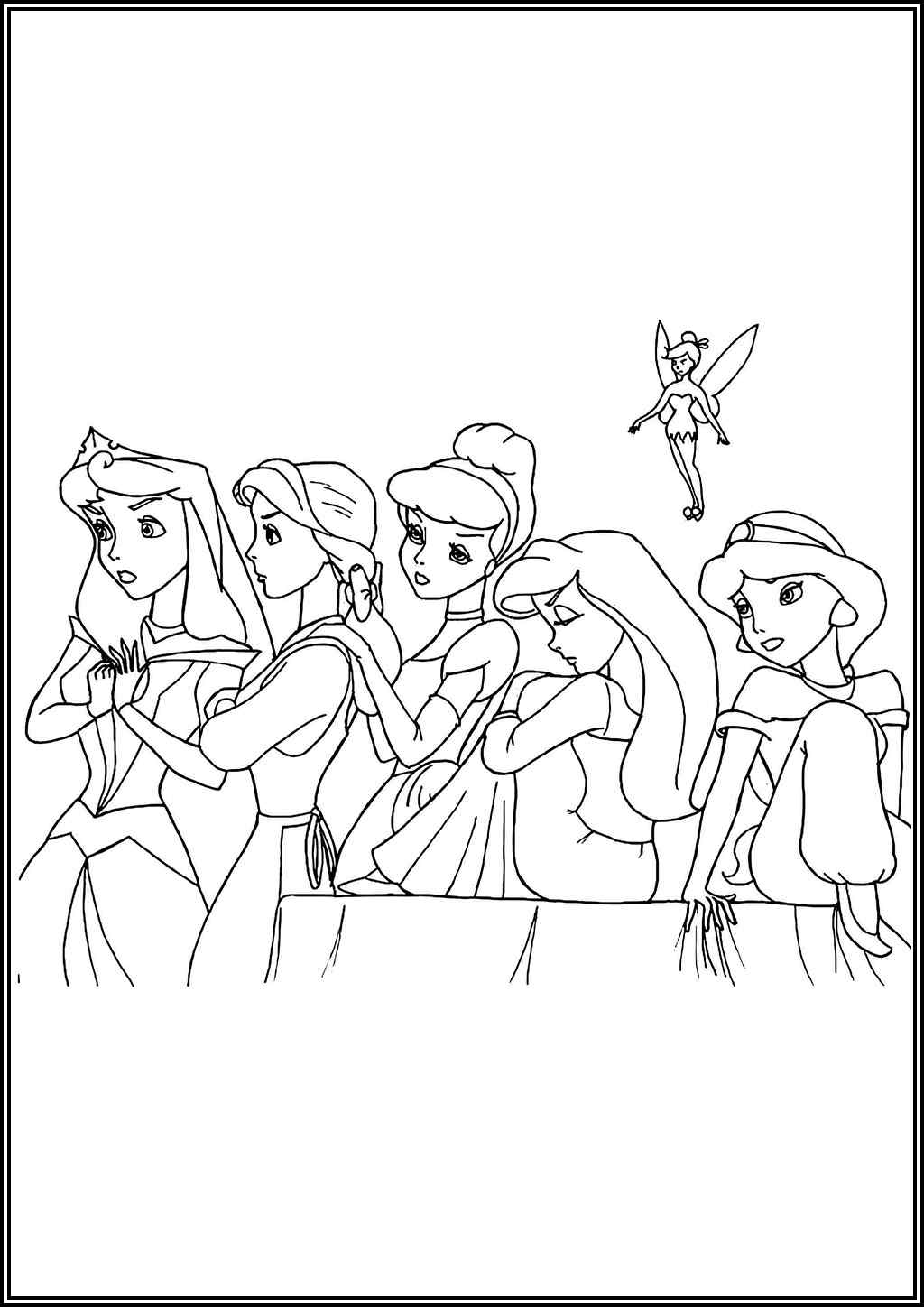 Drawing Of Disney Princesses Coloring