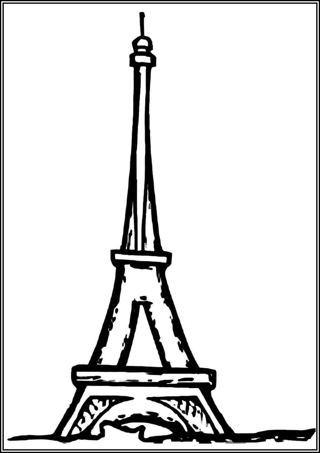 Drawing Of Eiffel Tower Coloring