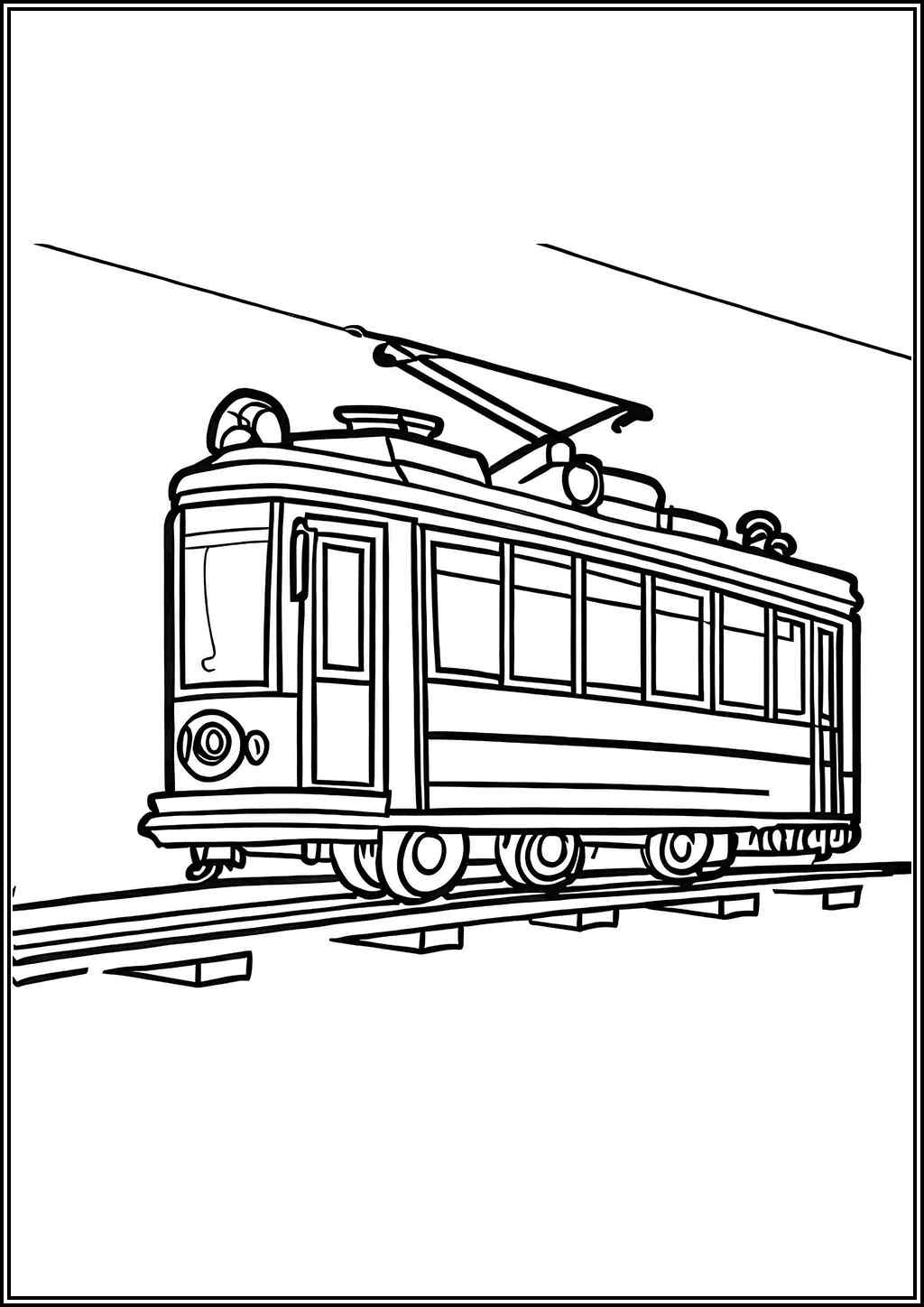 Drawing Of Tram Coloring