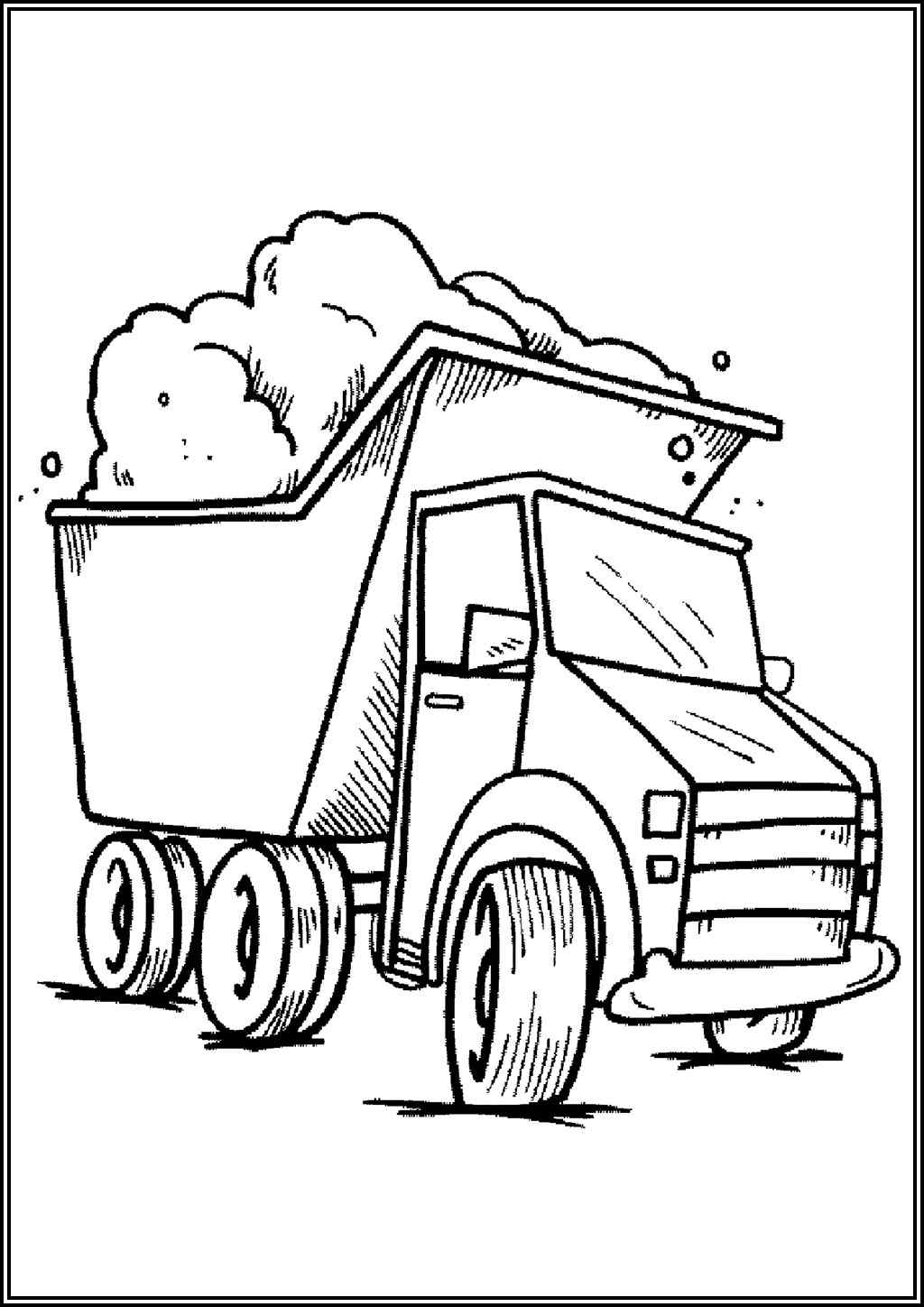 Dump Truck Basic Drawing Coloring