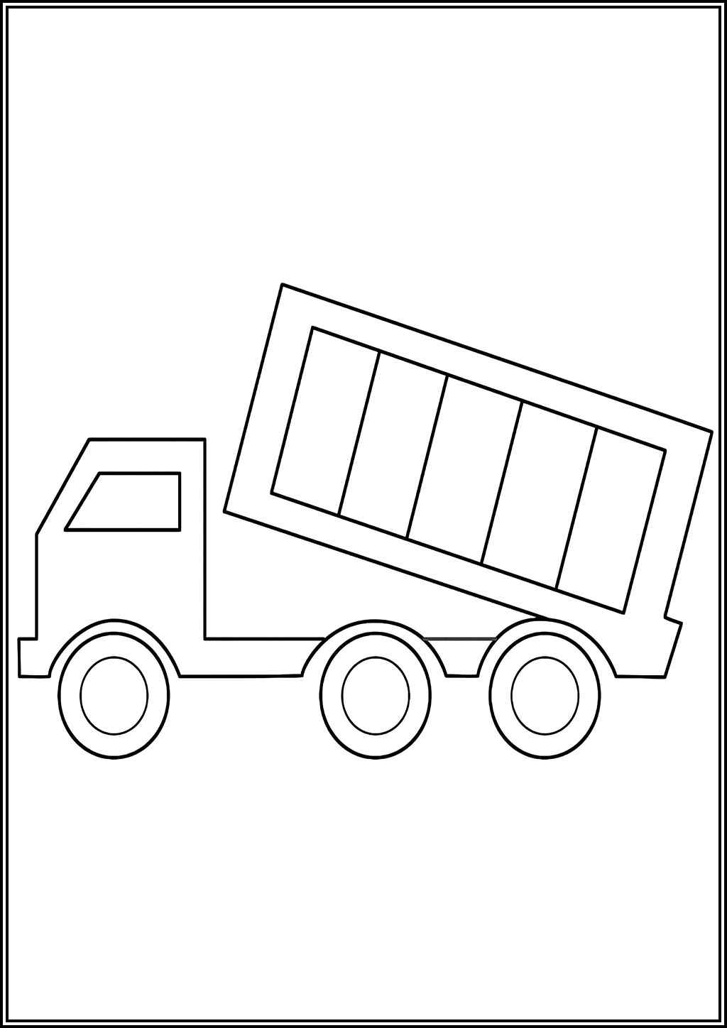 Dump Truck Very Easy Coloring