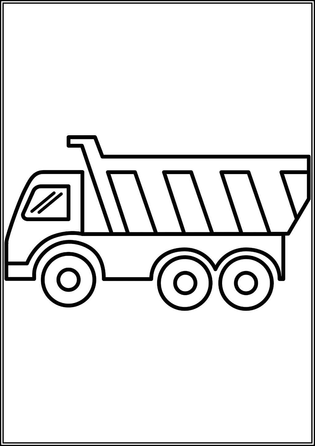Easy Dump Truck Coloring