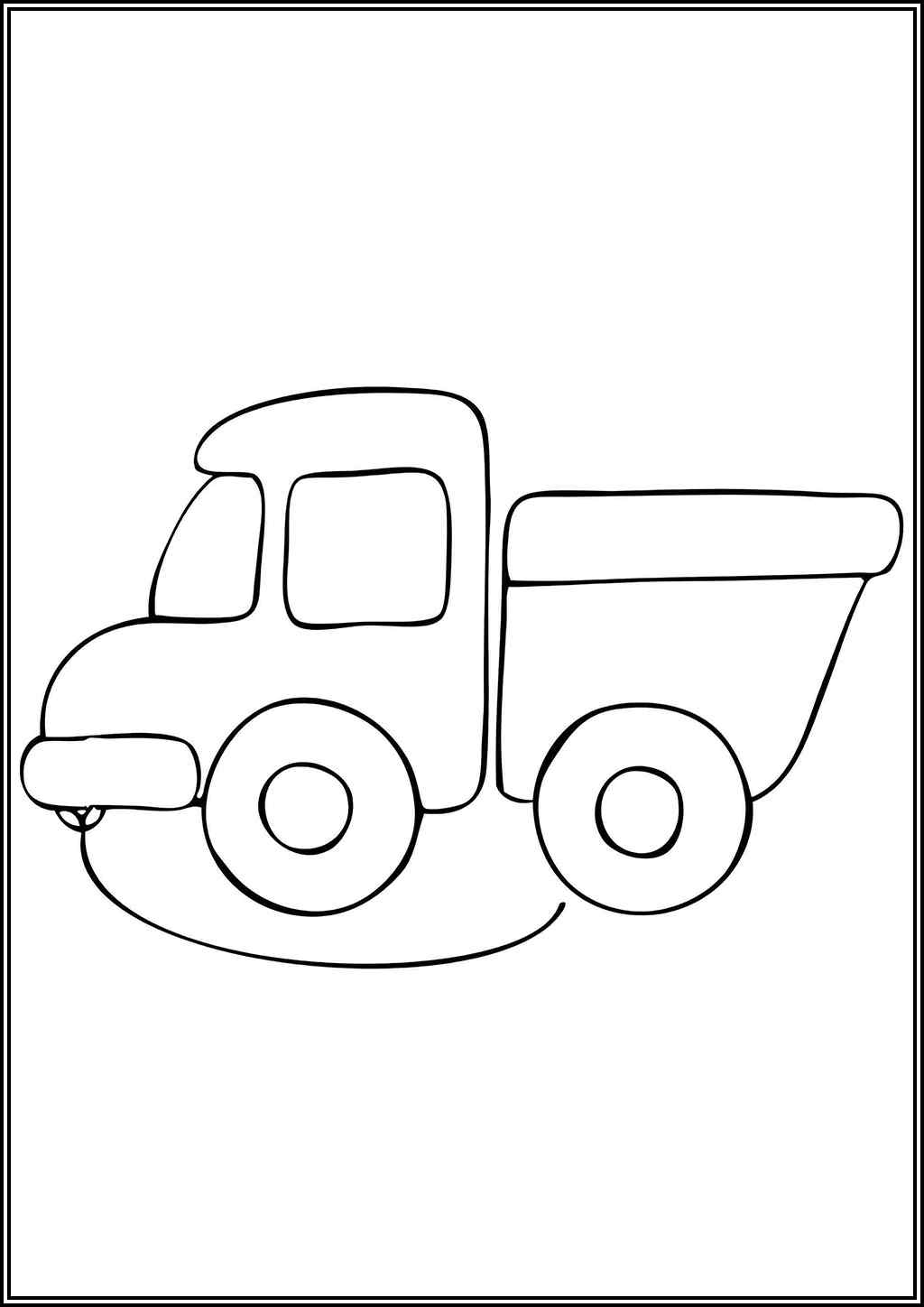 Easy Truck For Toddler Coloring
