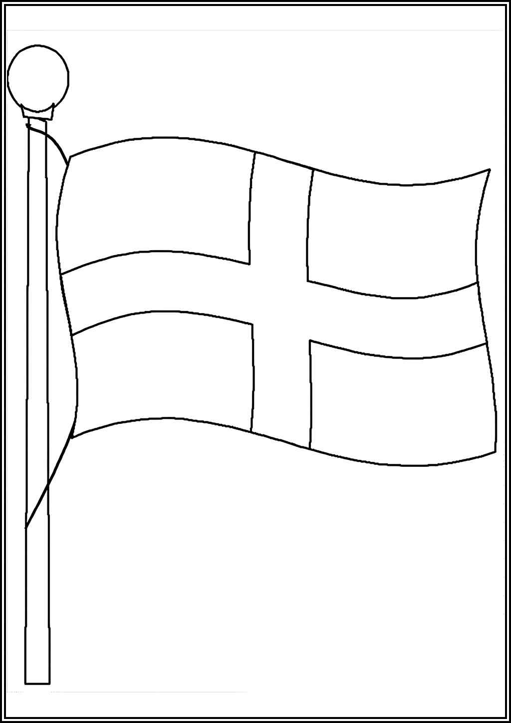 England Flag Printable Coloring