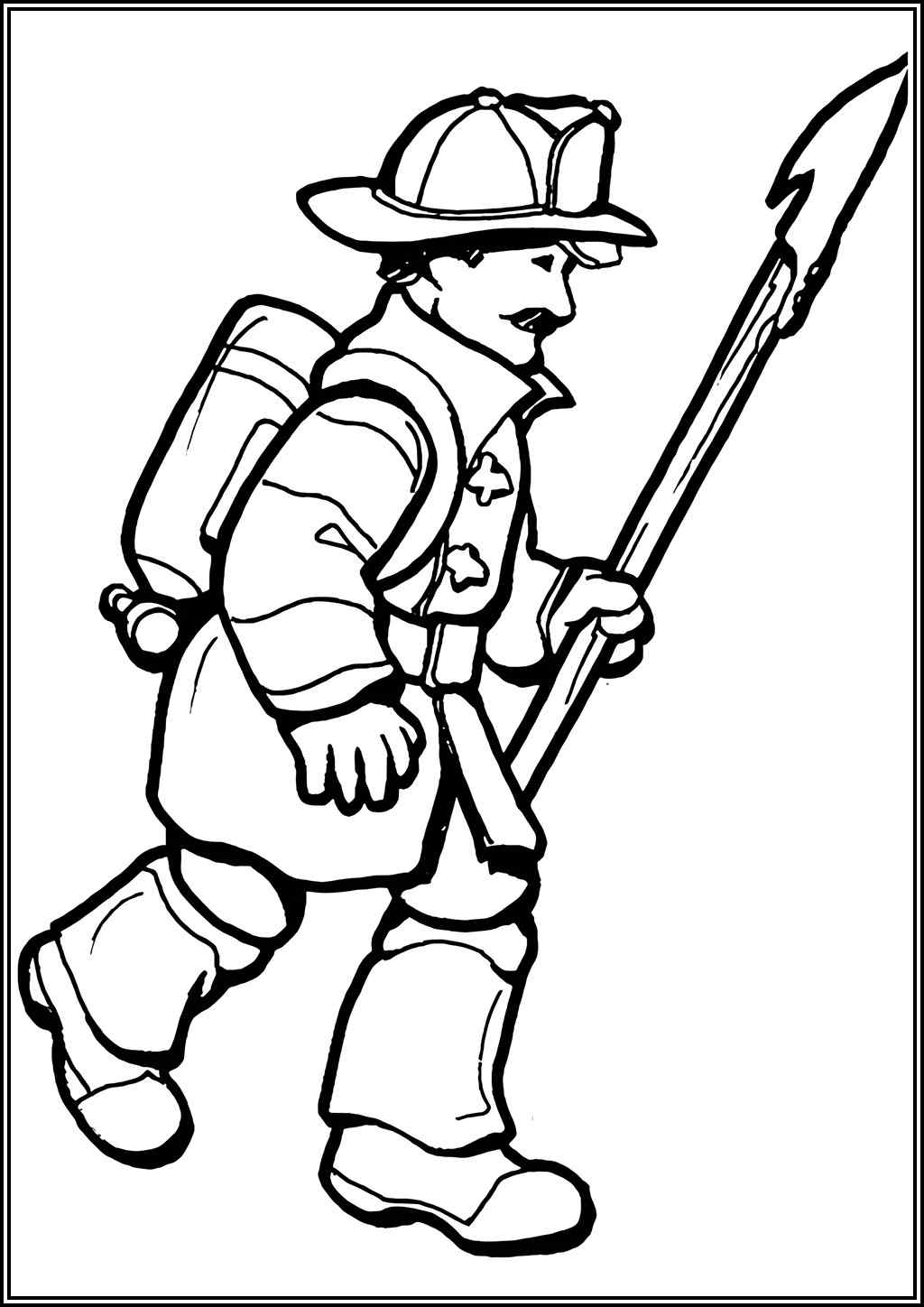 Firefighter For Free Coloring