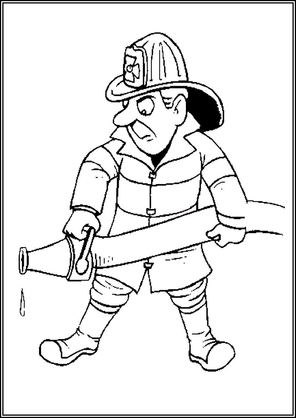 Firefighter Free Printable Coloring