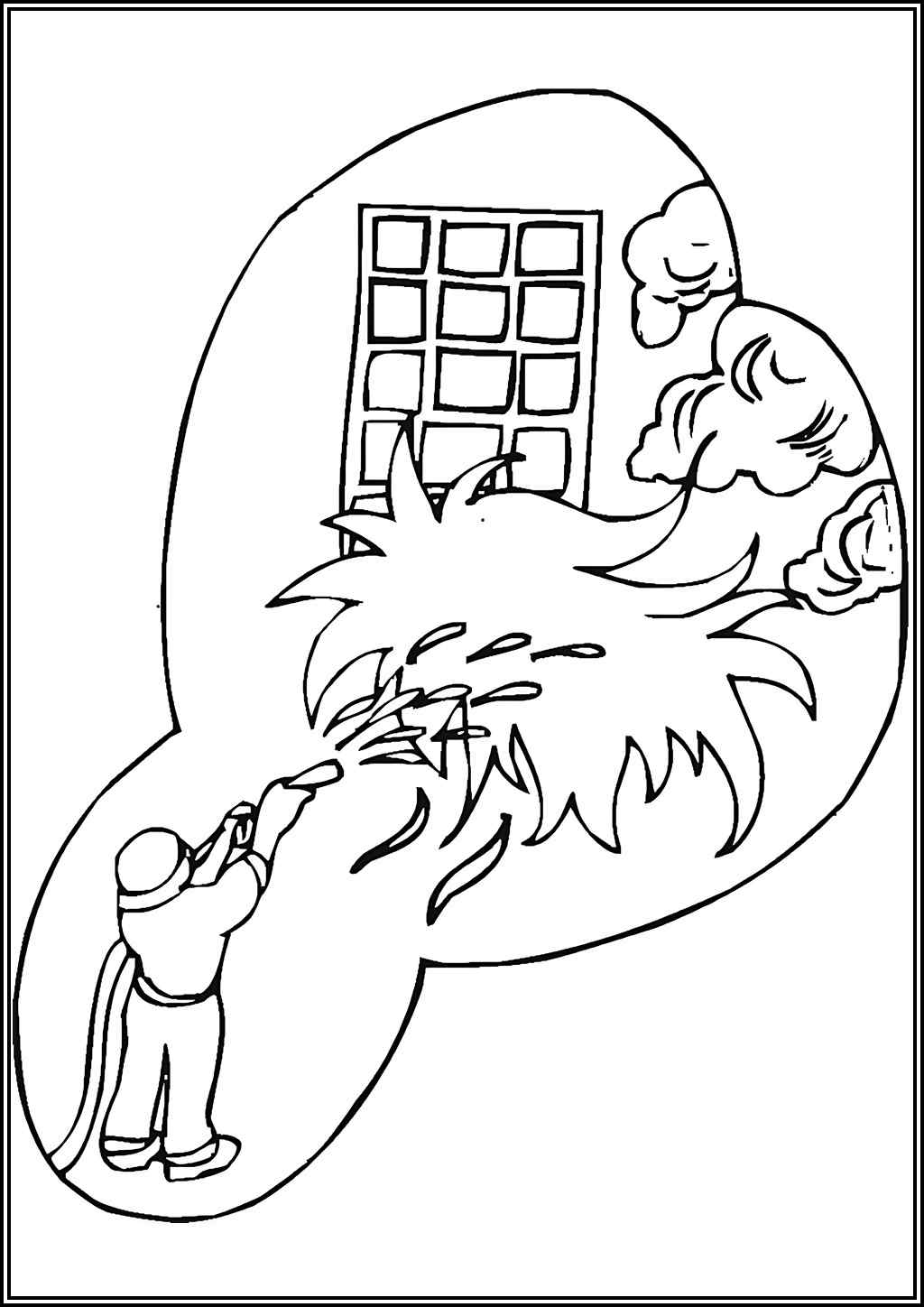 Firefighter Printable Coloring
