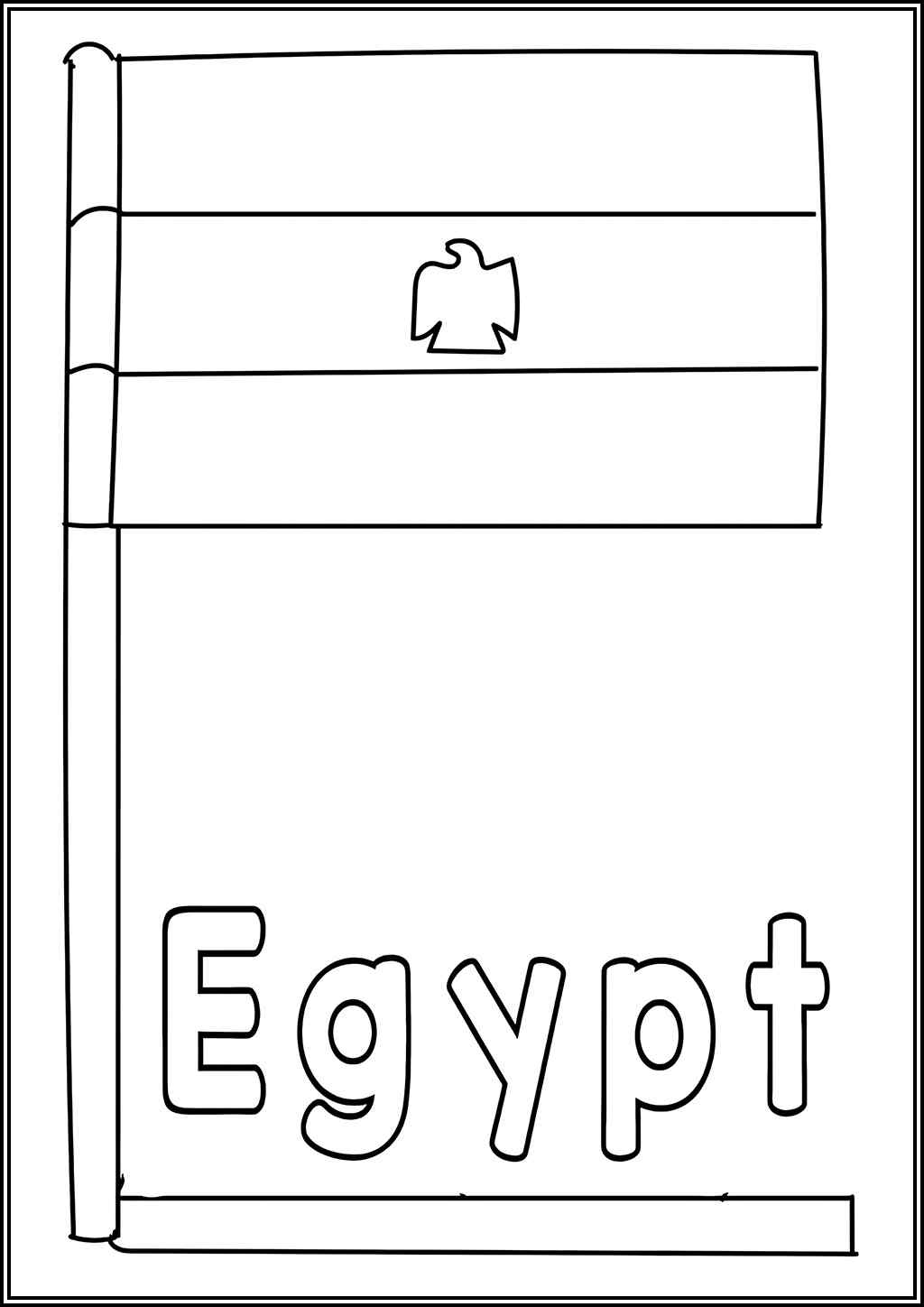 Flag Of Egypt Coloring
