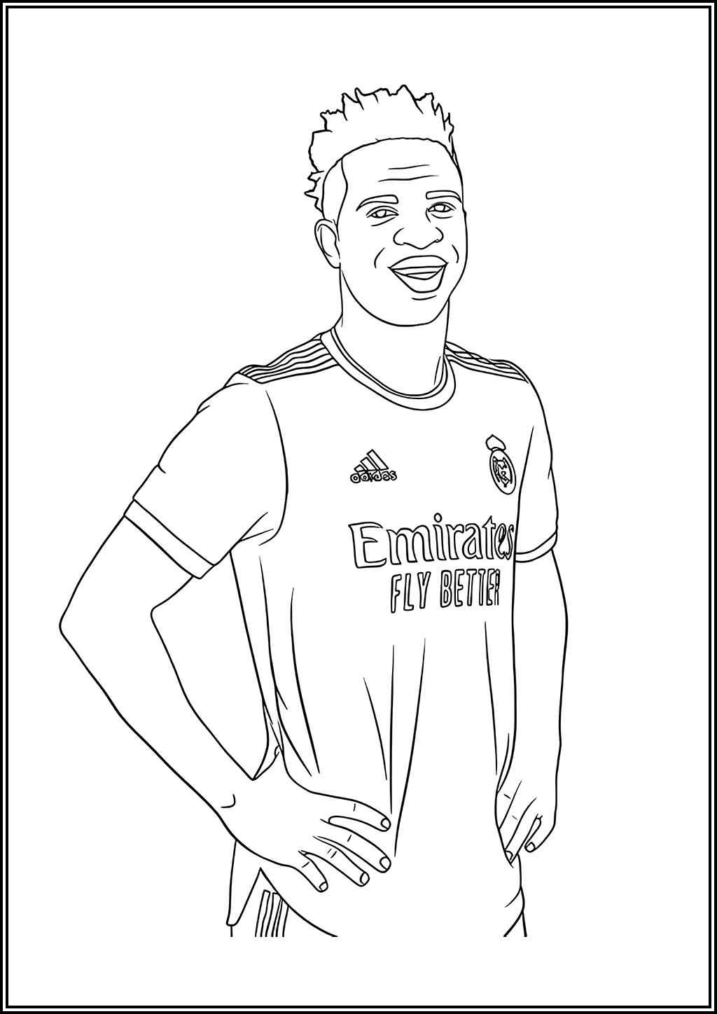 Football Player Vinicius Coloring