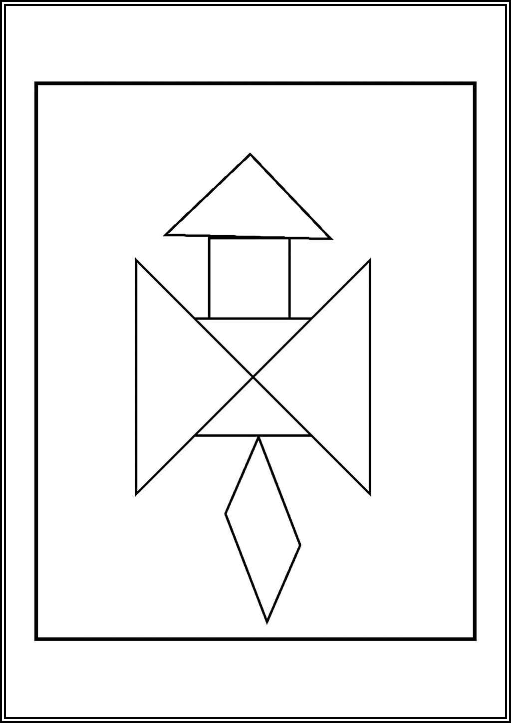 Free Chinese Tangram Coloring