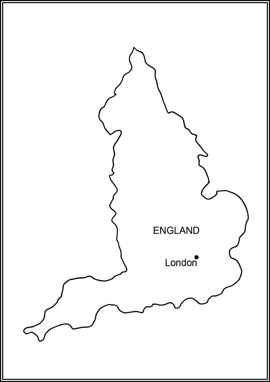 Free Printable Map Of England Coloring