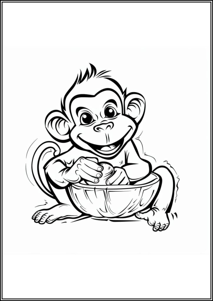 Free Printable Monkey Coloring