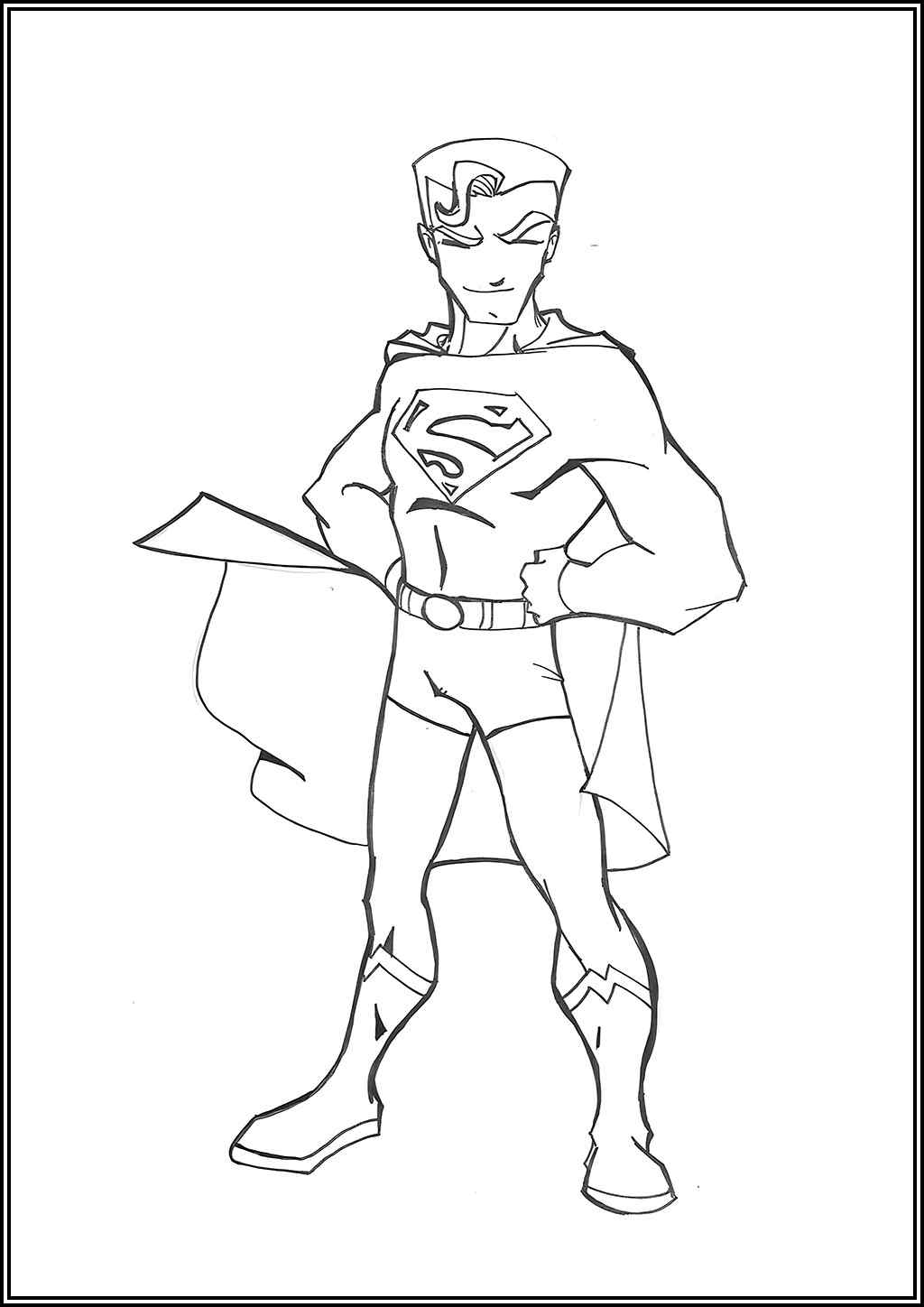 Free Superman Picture Coloring