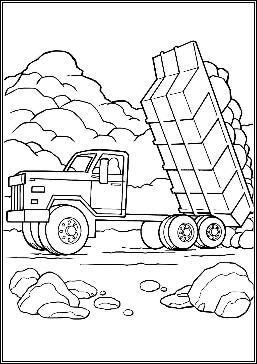 Good Dump Truck Coloring