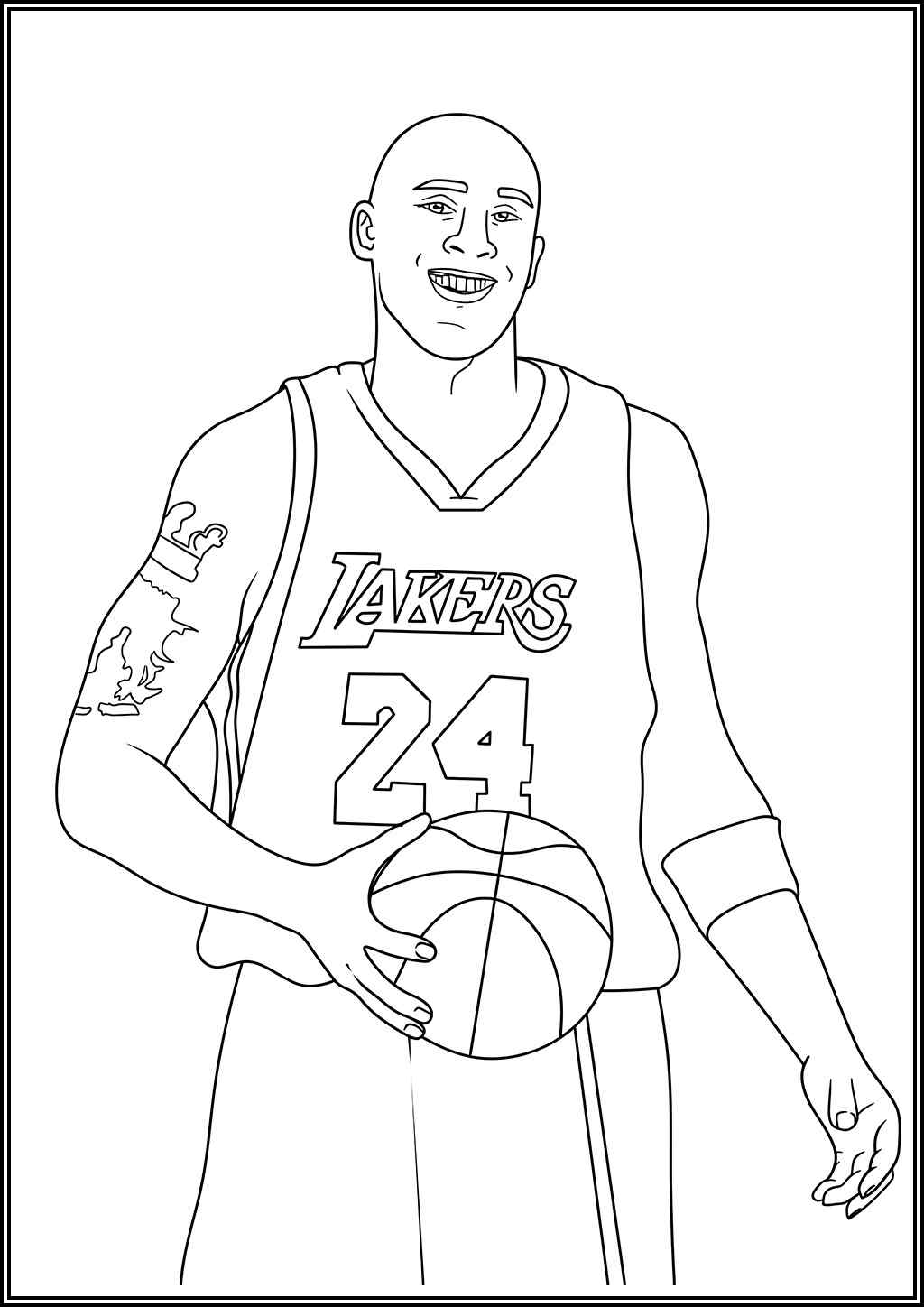 Happy Kobe Bryant Coloring