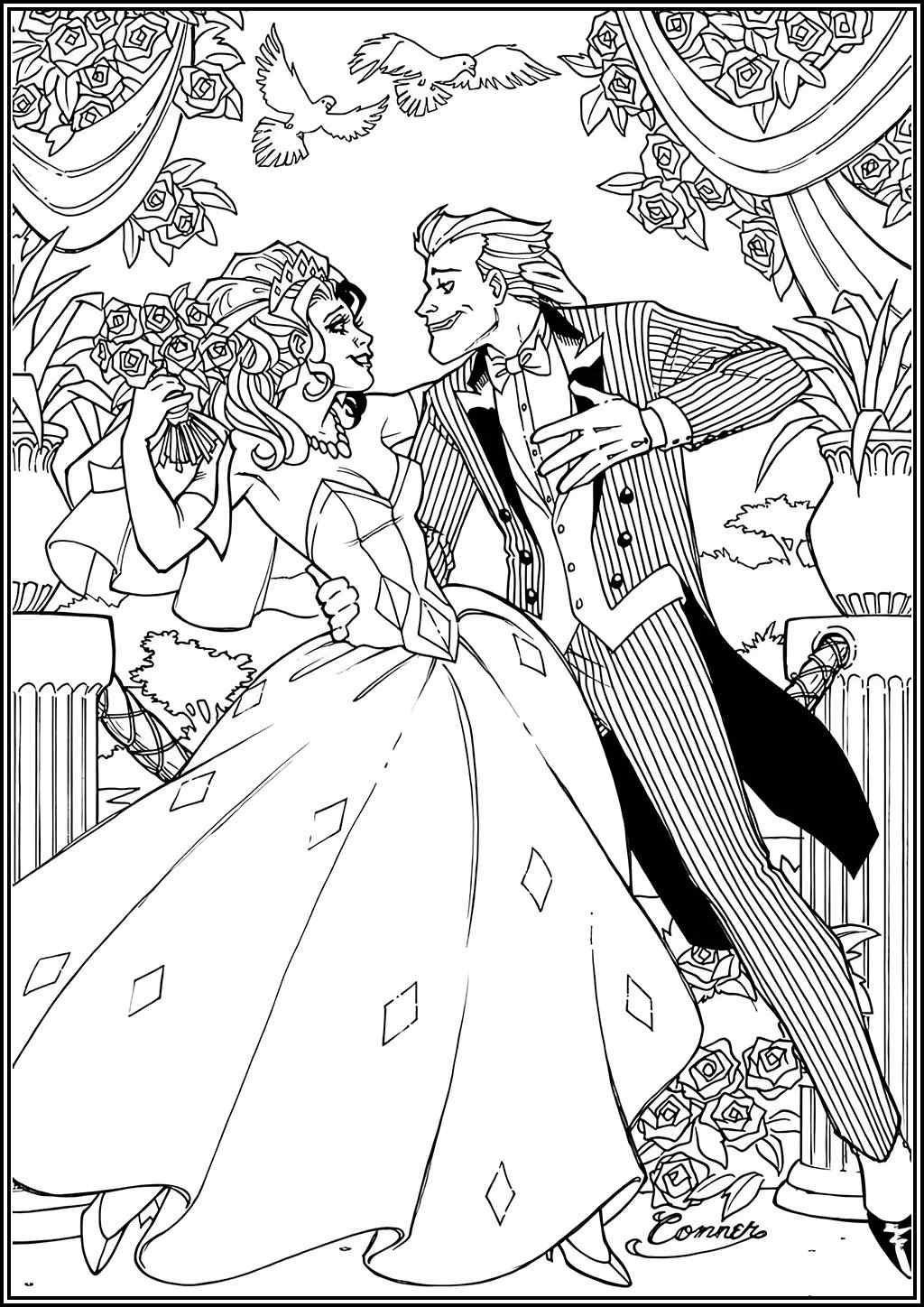 Harley Quinn And Joker Coloring