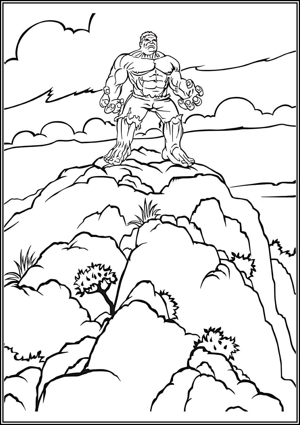 Hulk Is Standing Coloring