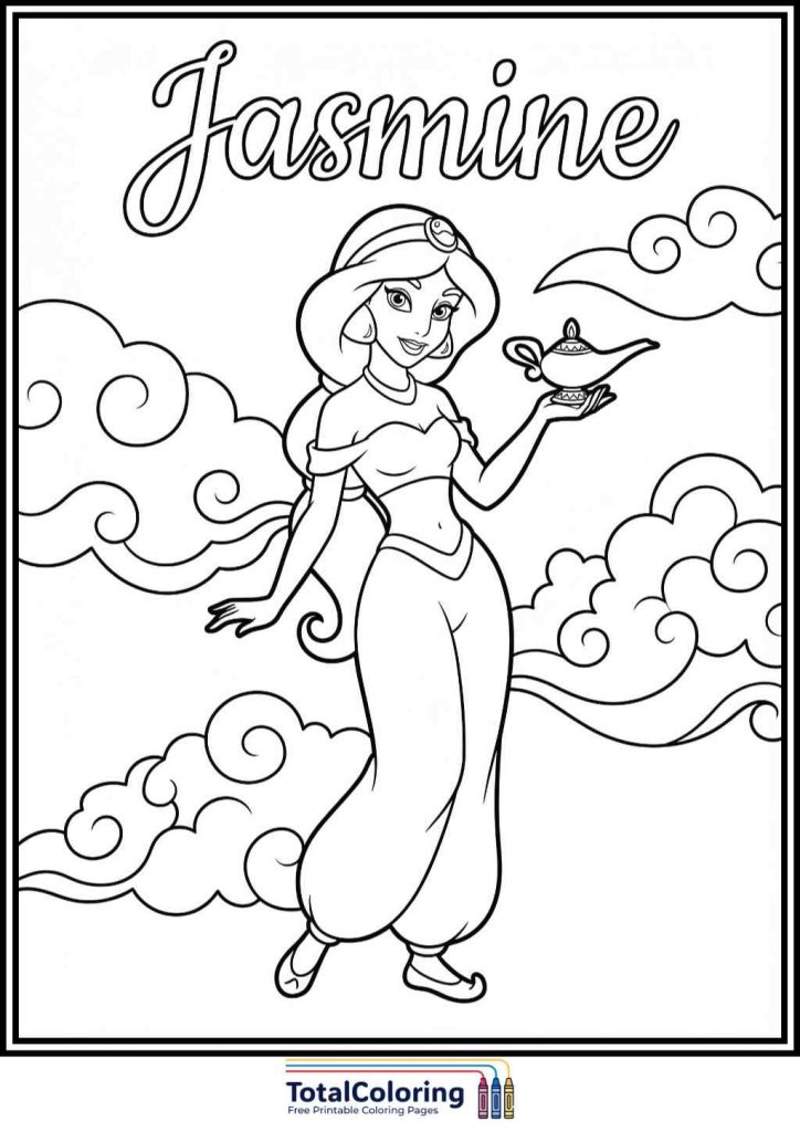 jasmine coloring page