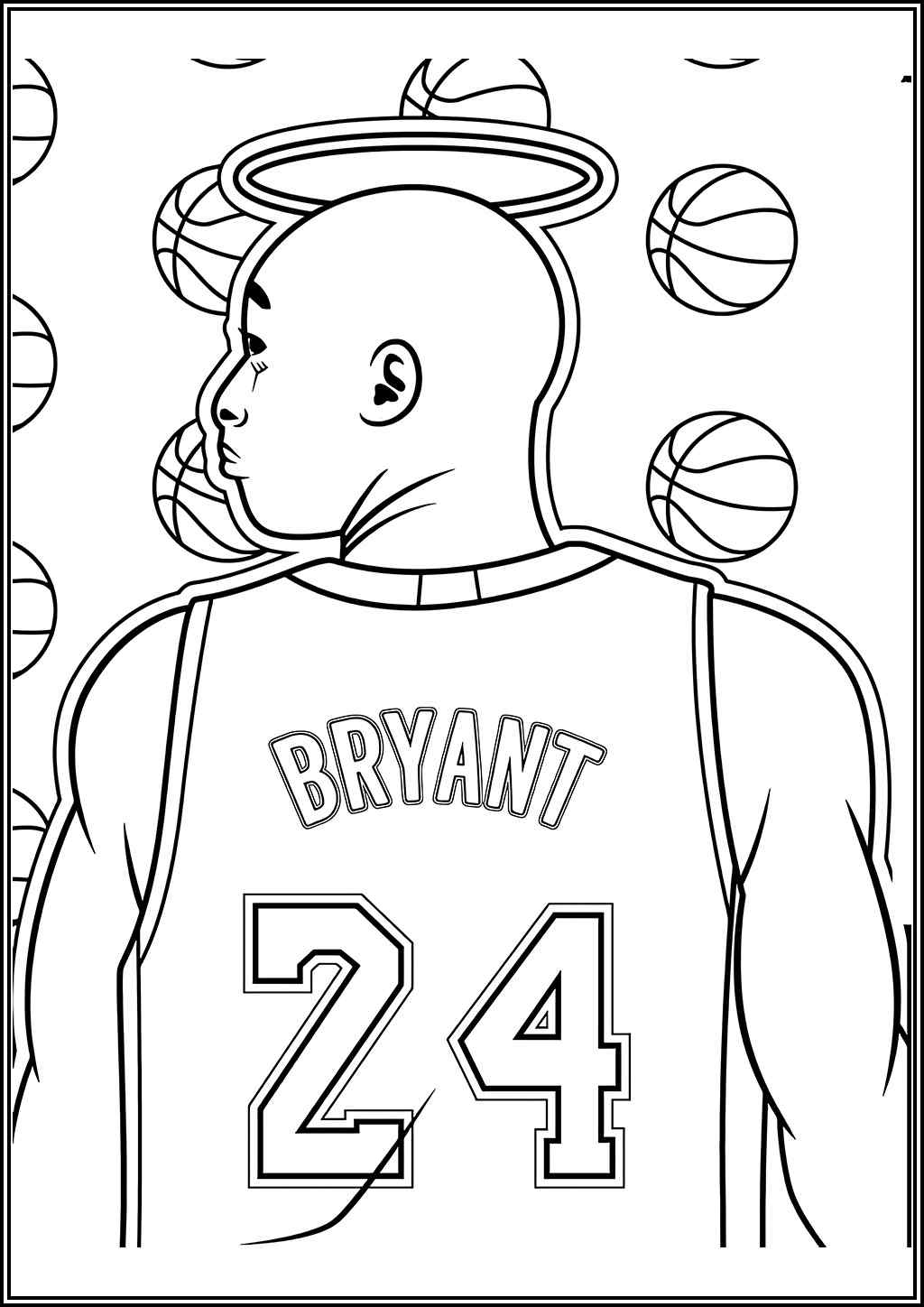 Kobe Bryant Basketball Player Coloring