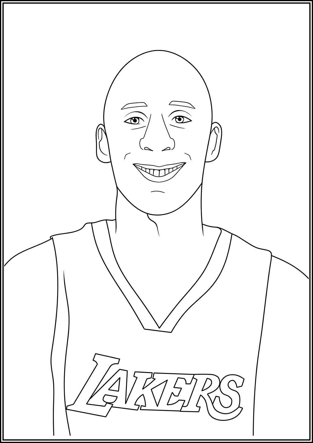Kobe Bryant Picture Coloring