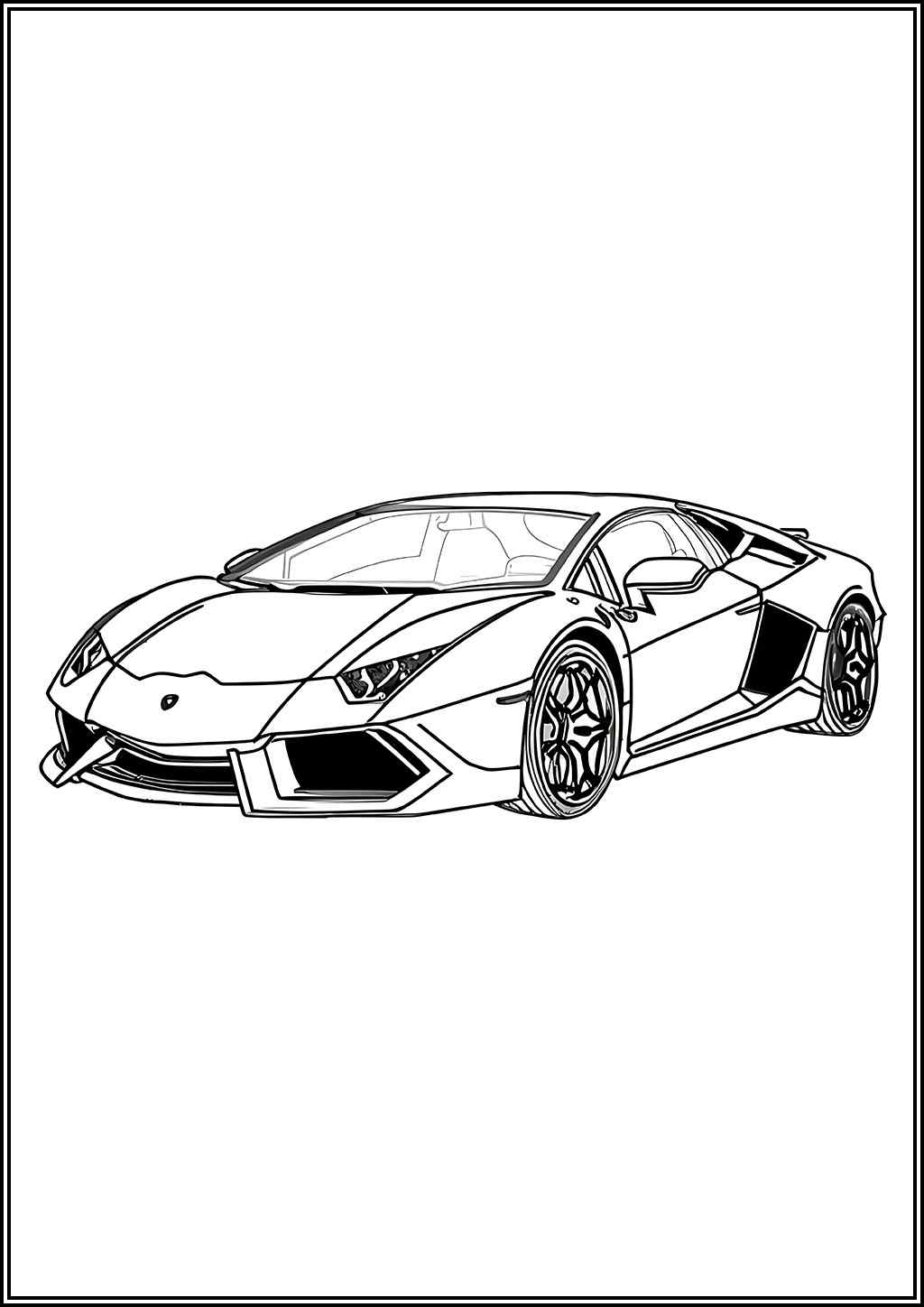 Lamborghini Car Image Coloring