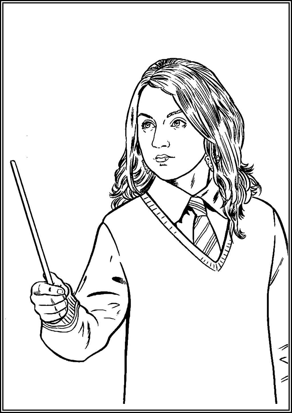 Luna Lovegood From Harry Potter Coloring