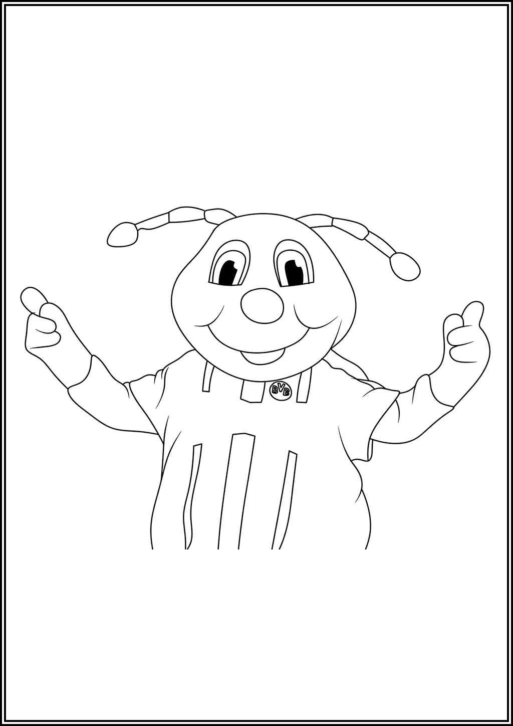 Mascot Of Borussia Dortmund Coloring