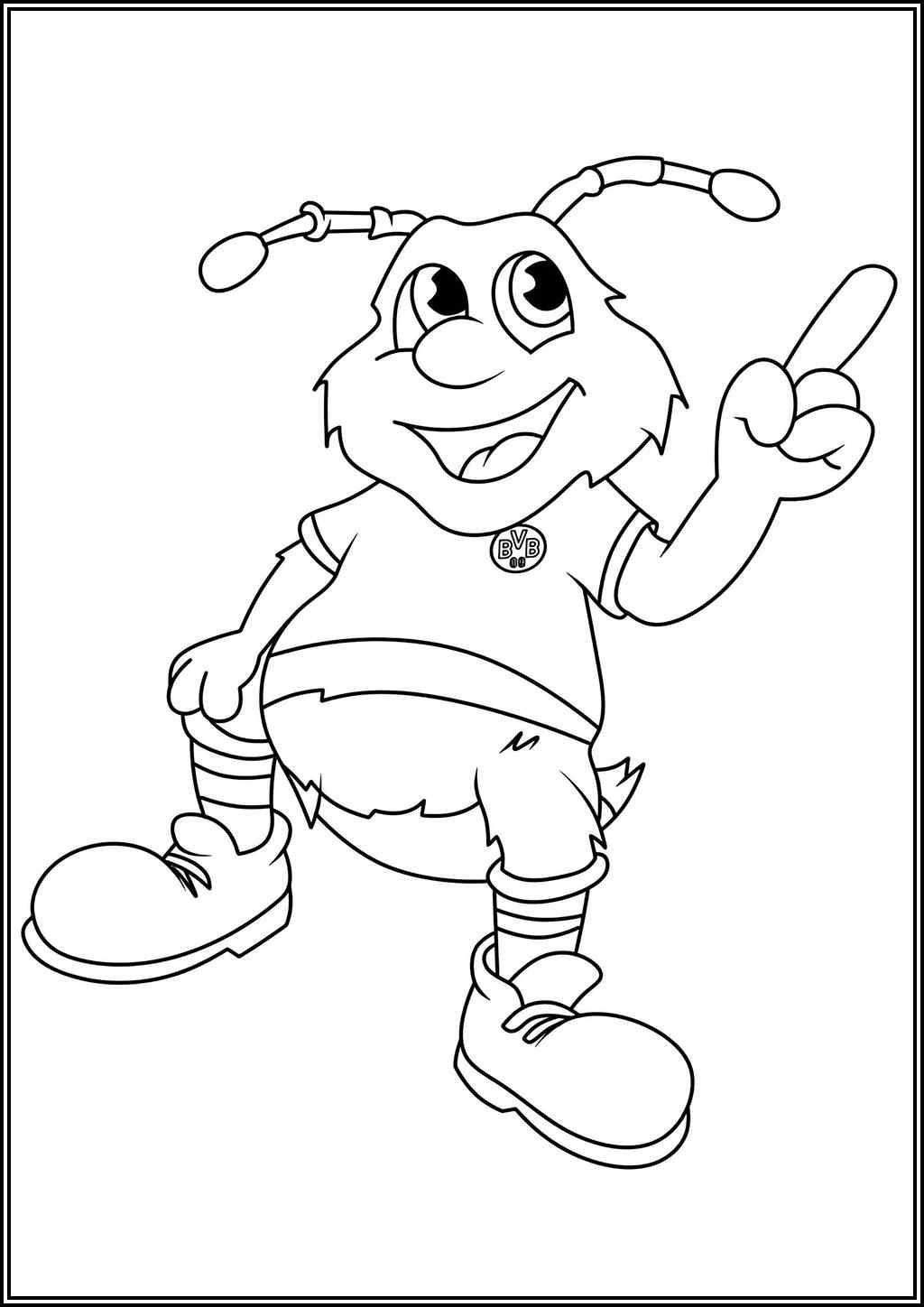 Mascot Of Borussia Dortmund Emma Coloring