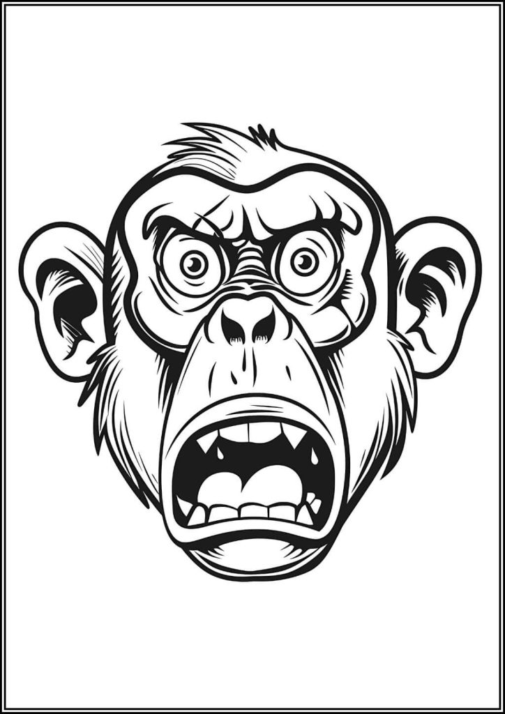 Monkey Face Coloring