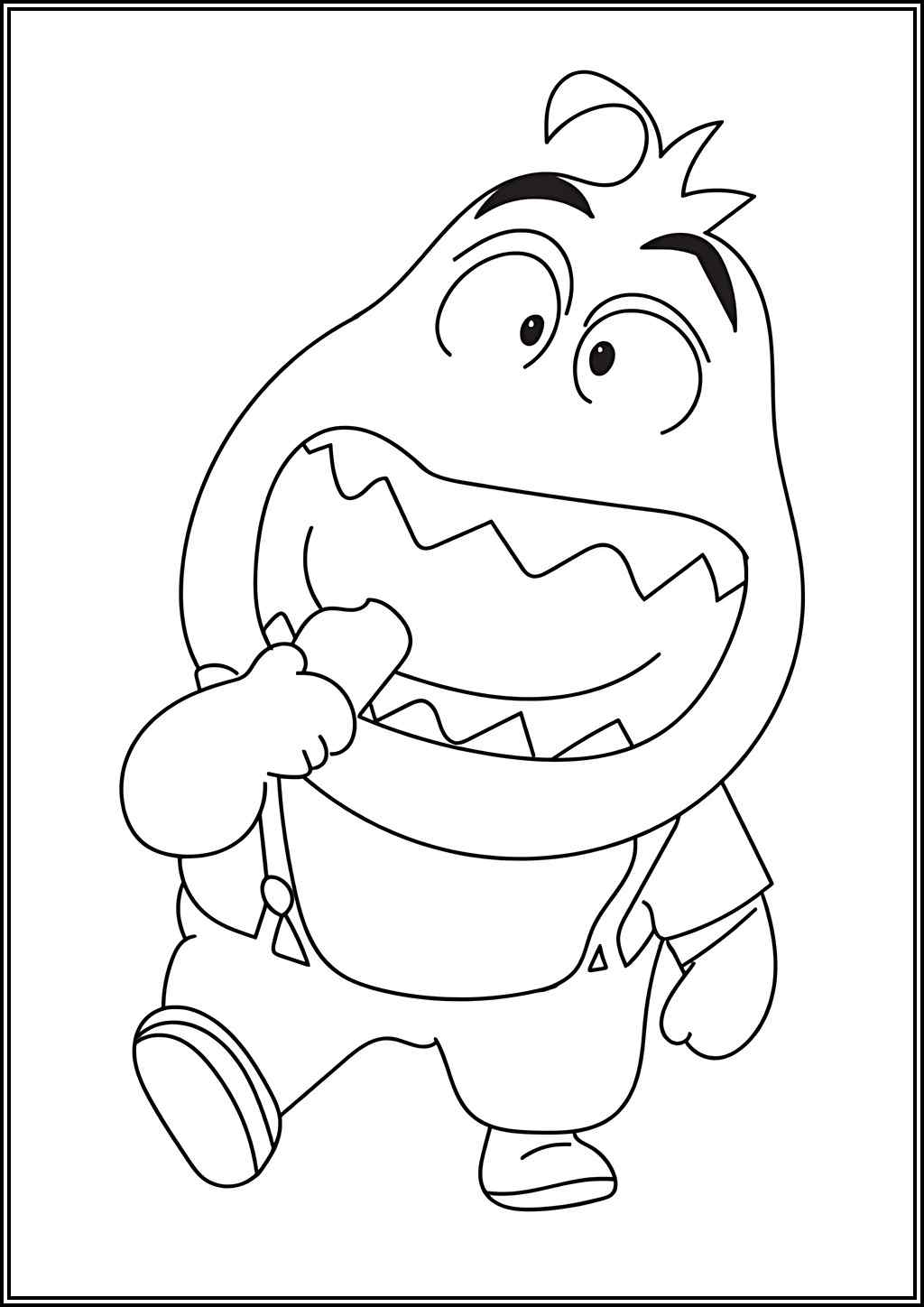 Mr Piranha From The Bad Guys Coloring