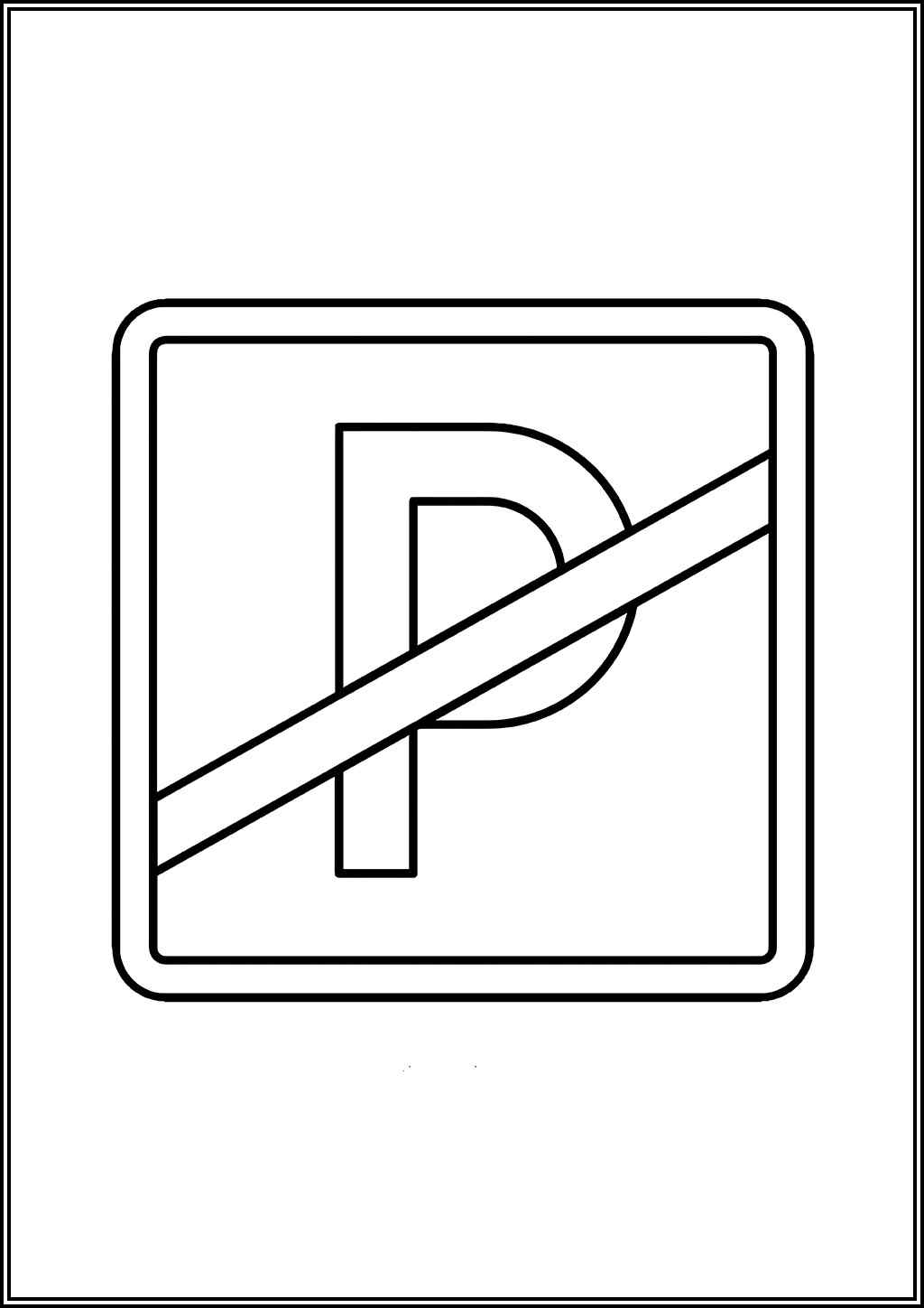 No Parking Transparent Road Sign Coloring