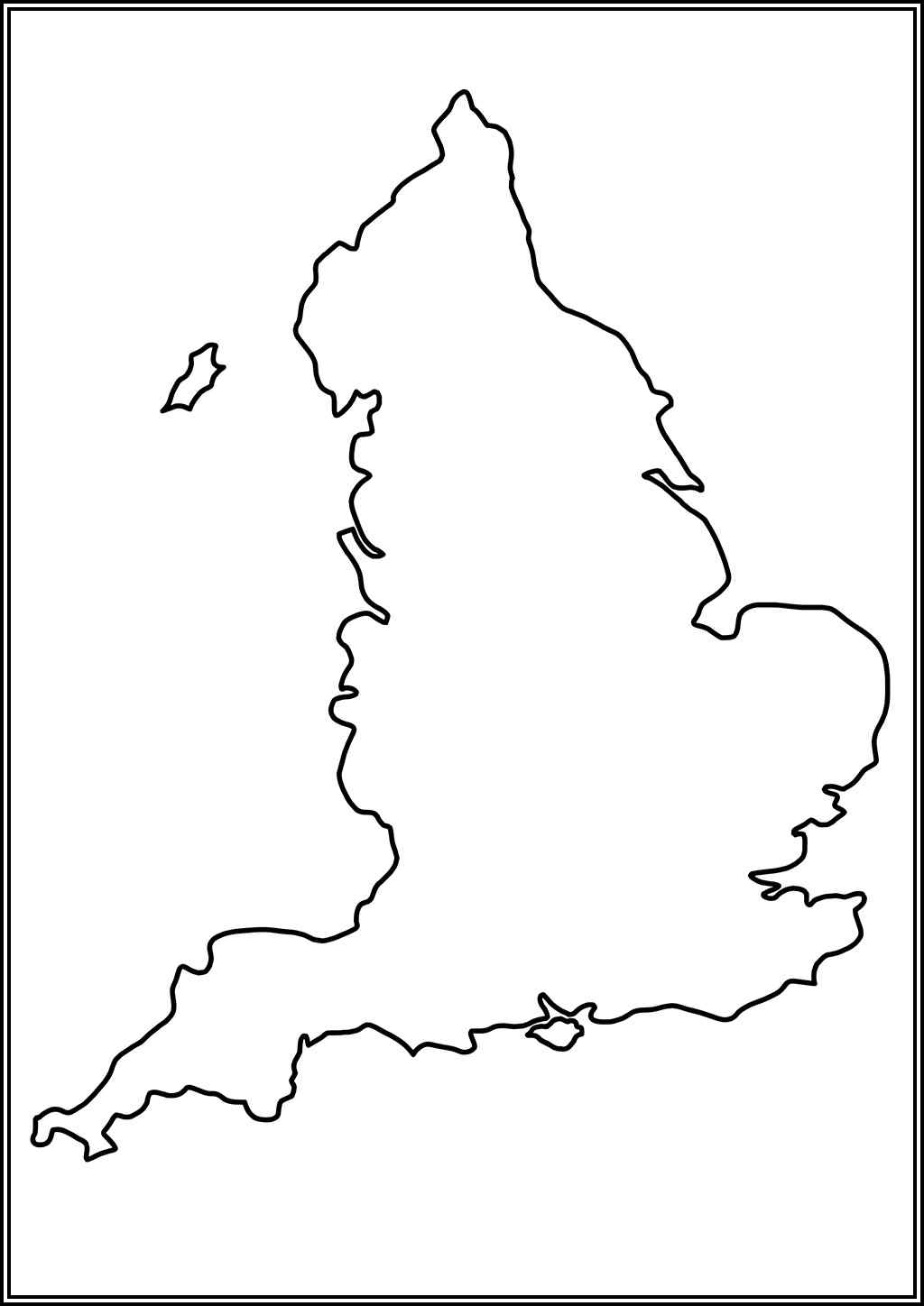 Outline Map Of England Coloring