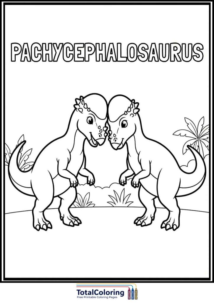 pachycephalosaurus coloring page