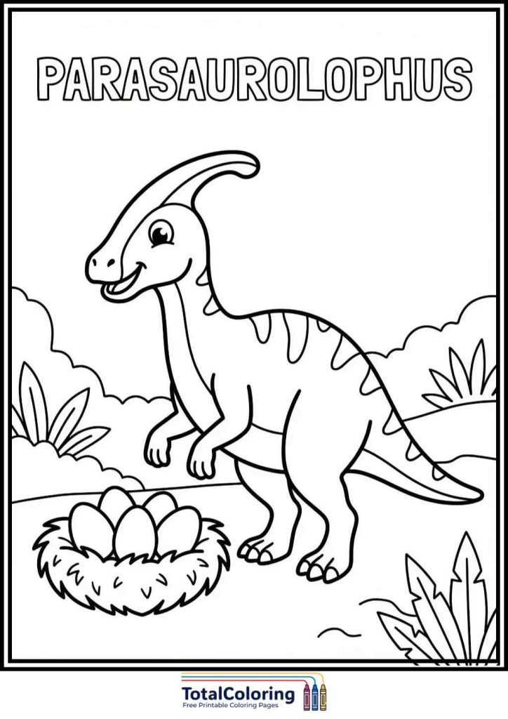 parasaurolophus coloring page