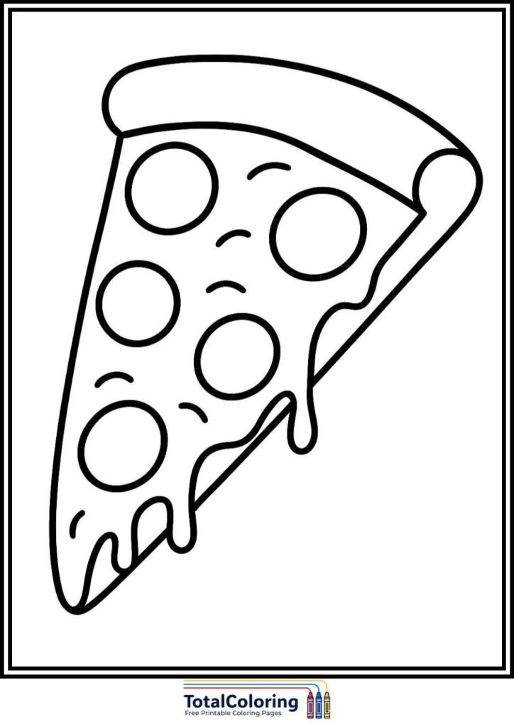 pizza slice pepperoni coloring page