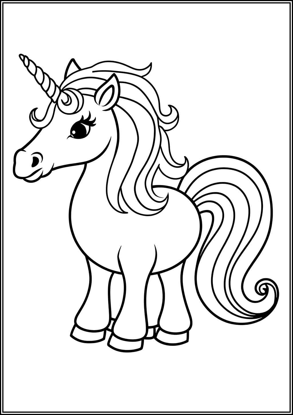 Pretty Unicorn Coloring