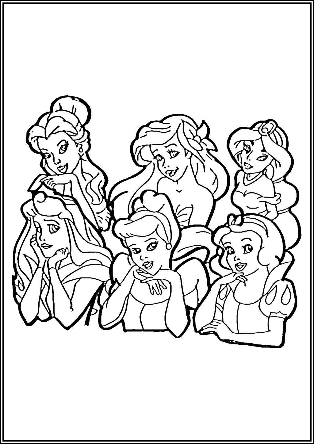 Print Disney Princesses Coloring