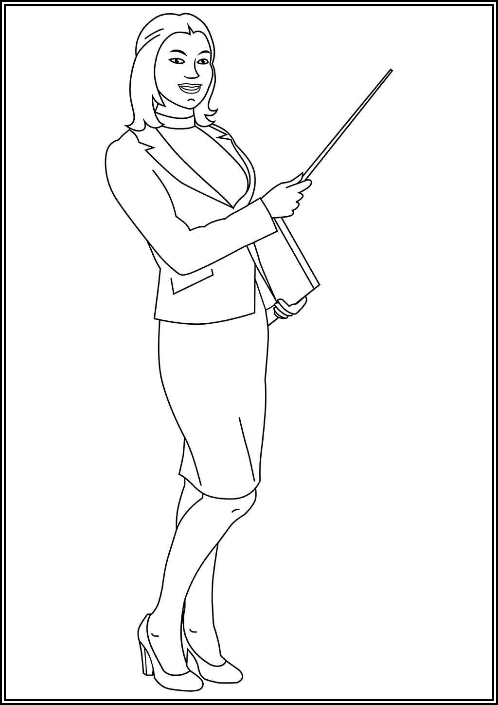 Print Teacher Coloring