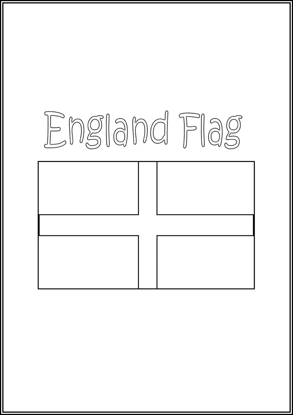 Printable England Flag Coloring