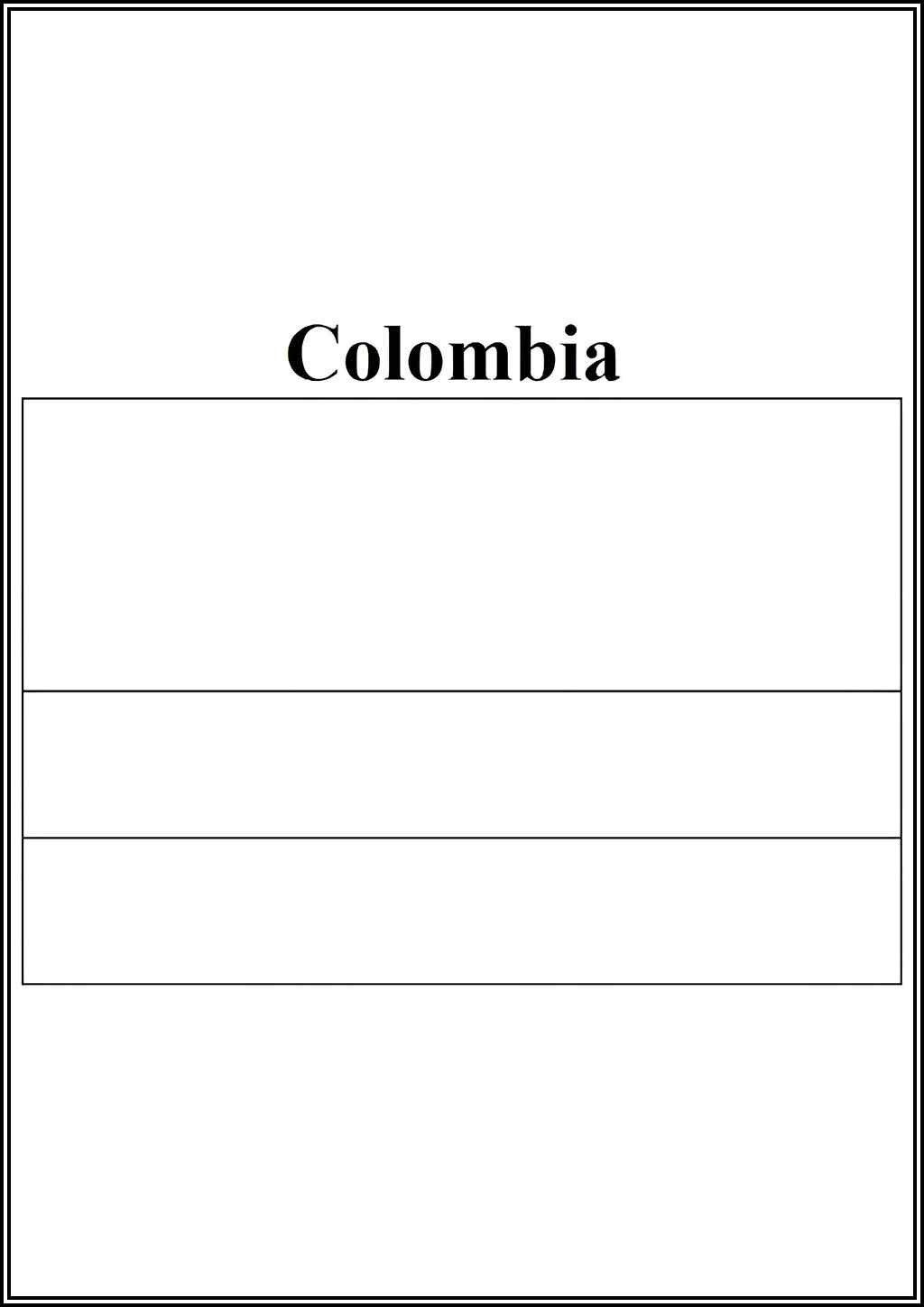 Printable Flag Of Colombia Coloring
