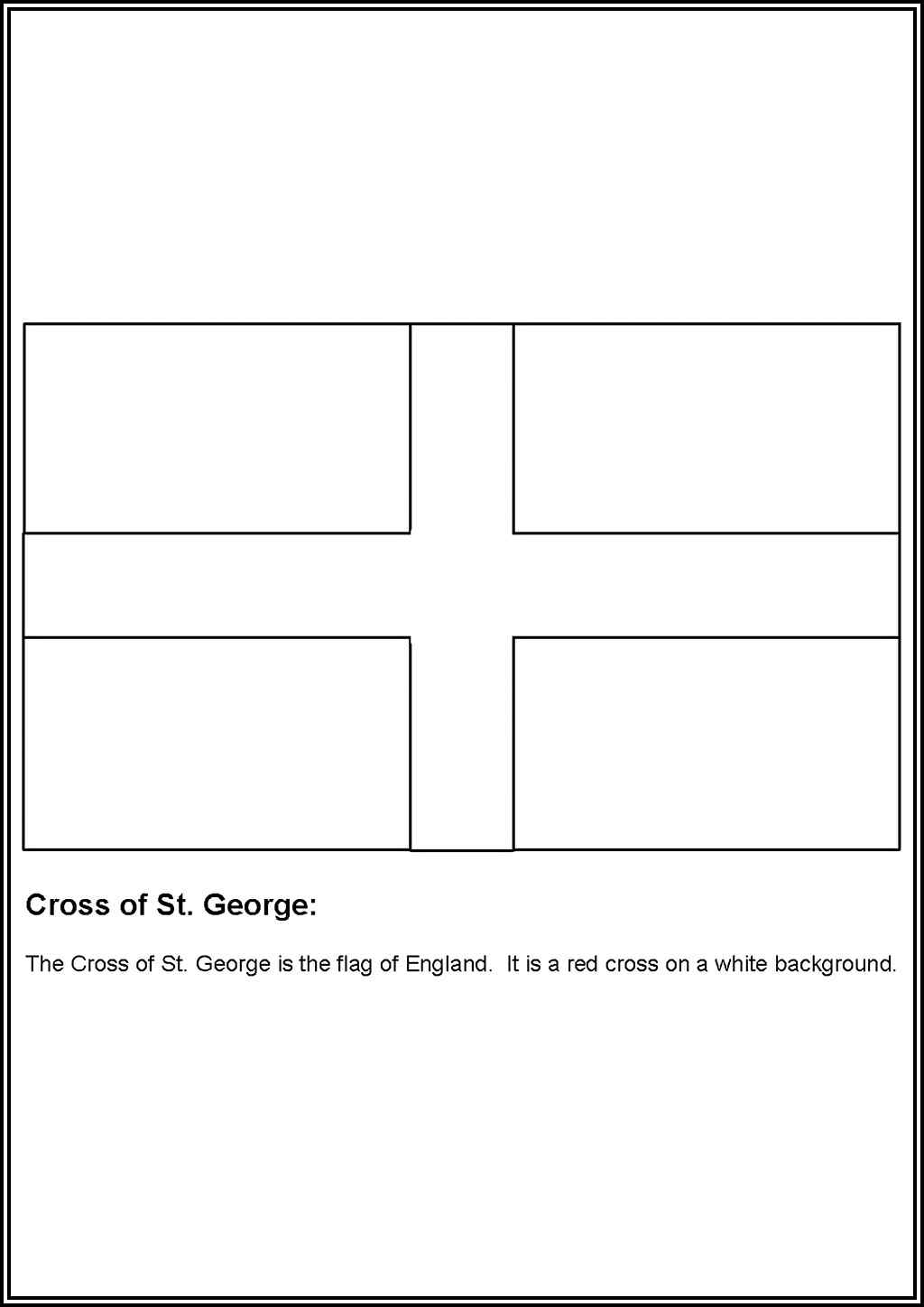 Printable Flag Of England Coloring