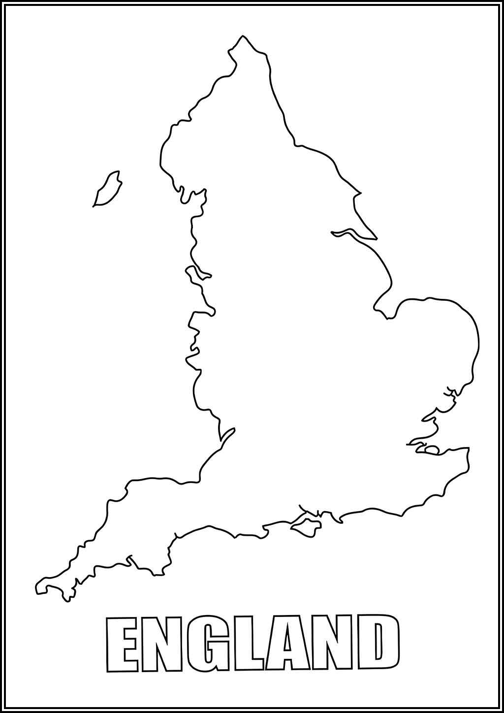 Printable Map Of England Coloring