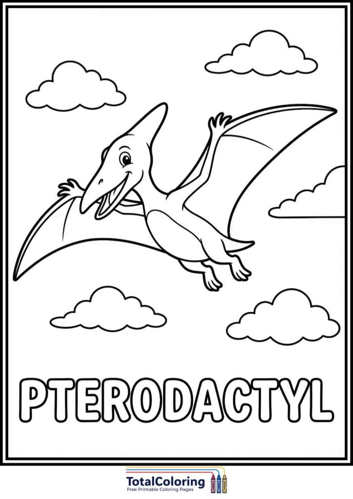 pterodactyl coloring page